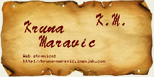 Kruna Maravić vizit kartica
